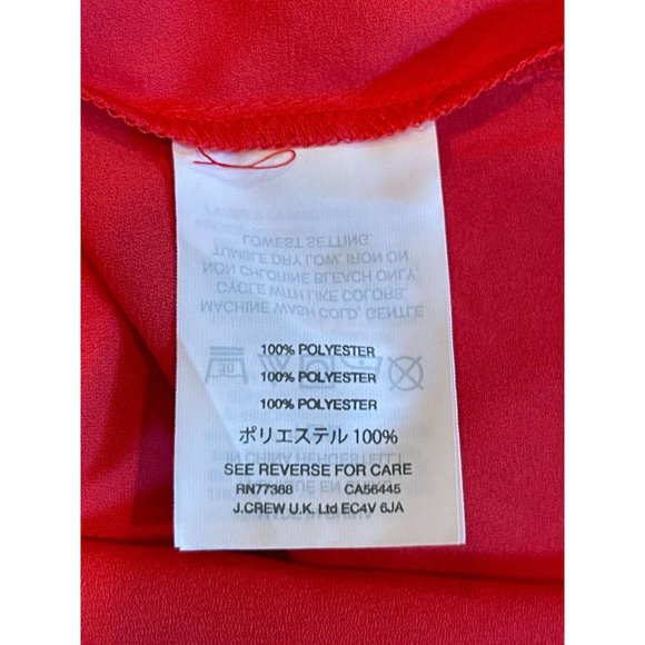 J. Crew Womens Scoop Neck Tank Top Sleeveless Wide Strap Lightweight Red Size 8T - Picture 6 of 6